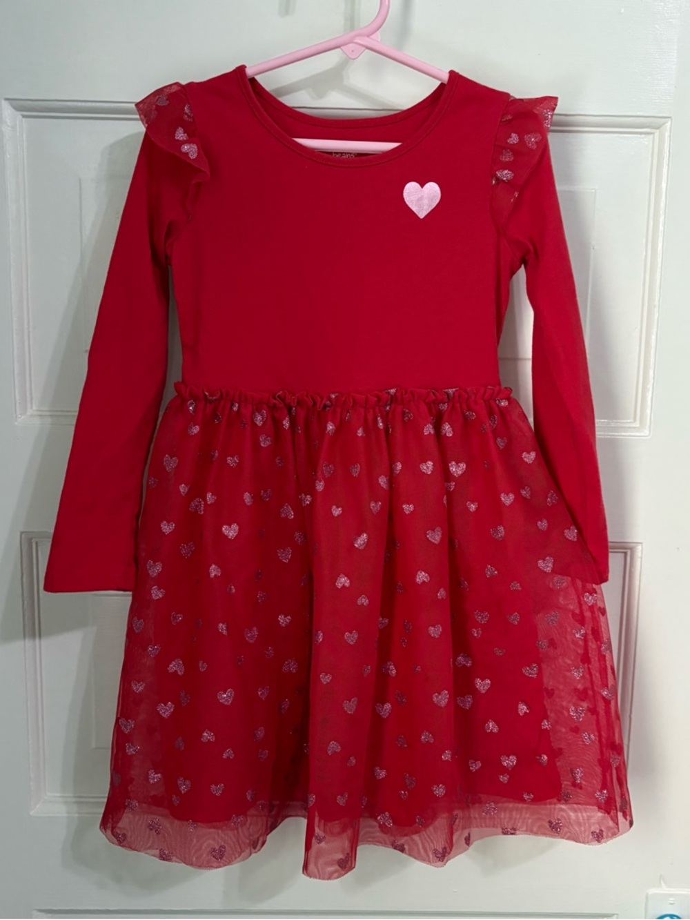 Girls Long Sleeve Heart Dress
